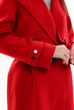 Load image into Gallery viewer, Karina Belted Wool Cashmere Blend Overcoat in Ruby
