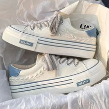 Load image into Gallery viewer, Women’s Platform Canvas Chunky Sneakers – Height Increasing Trainers