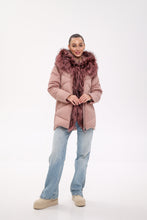 Load image into Gallery viewer, Genuine Silver Fox Fur Trim Down Insulated Parka