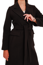 Load image into Gallery viewer, Lafayette Cashmere Blend Overcoat in Black