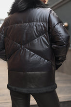 Load image into Gallery viewer, Genuine Lamb Leather Fox Fur Coat