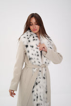 Load image into Gallery viewer, Genuine Arctic Fox Virgin Wool Wrap Coat