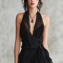 Load image into Gallery viewer, Women's Deep V-Neck Chiffon Lace Cami Dress