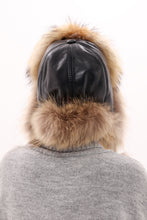 Load image into Gallery viewer, Genuine Racoon Fur Genuine Leather Hat