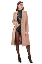 Load image into Gallery viewer, Geneva Classic Wraparound Wool Blend Overcoat in Camel
