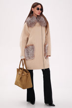 Load image into Gallery viewer, Saga®Furs Silver Fox Wool Alapca Coat