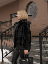 Load image into Gallery viewer, Genuine Scandinavian Mink Fur Poncho with Fully Lined Mink Hood