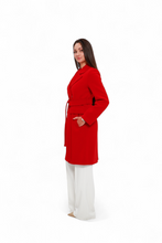 Load image into Gallery viewer, Lafayette Cashmere Blend Overcoat in Ruby