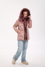 Load image into Gallery viewer, Genuine Silver Fox Fur Trim Down Insulated Parka