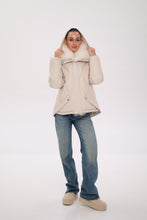 Load image into Gallery viewer, Genuine Polar Fox Fur Down Insulated Parka in Ivory