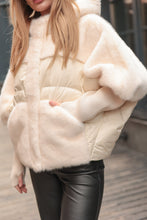 Load image into Gallery viewer, Serena Eco-Fur Down Fill Coat in Ivory
