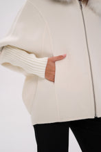 Load image into Gallery viewer, Saga®Furs Hooded Polar Fox Wool Alpaca Coat