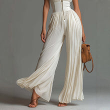 Load image into Gallery viewer, Pleated Wide-Leg Jumpsuit for Women – Sleeveless High-Waist Minimalist Long Jumpsuit