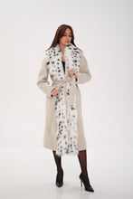 Load image into Gallery viewer, Genuine Arctic Fox Virgin Wool Wrap Coat