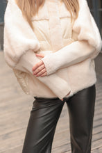 Load image into Gallery viewer, Serena Eco-Fur Down Fill Coat in Ivory