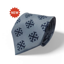 Load image into Gallery viewer, Blue Jerusalem Cross Necktie