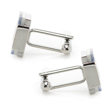 Load image into Gallery viewer, Floating Mother of Pearl Checkered Cufflinks