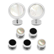 Load image into Gallery viewer, Double Sided Mother of Pearl Round Beveled 5-Stud Set