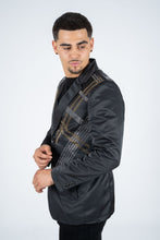 Load image into Gallery viewer, Men's Double Button Rhinestone Black Blazer