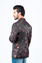 Load image into Gallery viewer, Men's Double Button Red Flowers Print Blazer