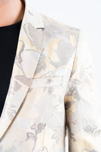 Load image into Gallery viewer, Men's Double Button Beige Flowers Print Blazer
