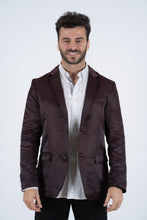 Load image into Gallery viewer, Men's Double Button Wine Blazer
