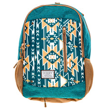 Load image into Gallery viewer, HOOey "Rockstar" Aztec Pattern (Teal/White/Tan) - Backpack