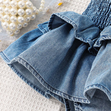 Load image into Gallery viewer, Newborn Baby Girl Denim Suspender Romper Dress - # BAAA1B1110001