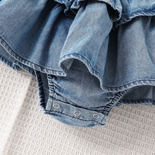Load image into Gallery viewer, Newborn Baby Girl Denim Suspender Romper Dress - # BAAA1B1110001