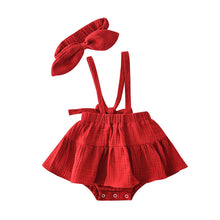 Load image into Gallery viewer, Baby Girl Princess Wind Romper Dress | Red | For Newborn - # BAAA1B1110002