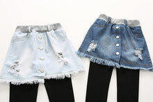 Load image into Gallery viewer, Autumn New Korean Style Girls Denim Skirt Pants - # GIAA21710001