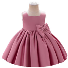 Load image into Gallery viewer, Big Bow Flower Girl Birthday Wedding Dress - # BAAA51110008