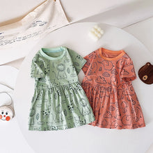 Load image into Gallery viewer, Cartoon Printed Summer Dress for Baby Girls - # BAAA51110007
