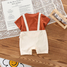 Load image into Gallery viewer, Summer Baby Two-piece Strap Jumpsuit | With Bear Embroidery - # BAAA51210042
