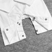 Load image into Gallery viewer, Gentleman Short Sleeve Bodysuit for Boys (White) - # BAAA71710012