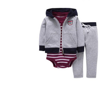 Load image into Gallery viewer, Newborn Fleece Hooded Jacket and Romper Set | 24 different models - # BAAA51210041