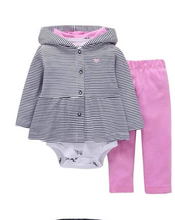 Load image into Gallery viewer, Newborn Fleece Hooded Jacket and Romper Set | 24 different models - # BAAA51210041