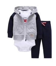 Load image into Gallery viewer, Newborn Fleece Hooded Jacket and Romper Set | 24 different models - # BAAA51210041