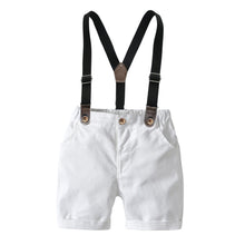 Load image into Gallery viewer, Boys' Summer Shirt Set with Bowtie and Suspenders - # BAAA71710014
