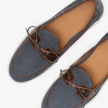 Load image into Gallery viewer, Men's Blue Suede Barca Yacht Loafer