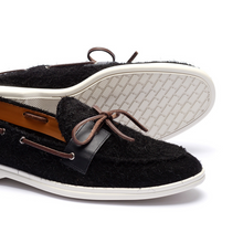 Load image into Gallery viewer, Men's Black Textured Suede Barca Yacht Loafer