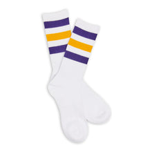 Load image into Gallery viewer, Purple / Gold Casual Socks 4 Pack