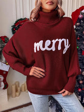 Load image into Gallery viewer, Batwing Turtleneck Christmas Knit Sweater for Women | NCS