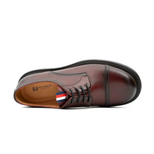 Load image into Gallery viewer, Big Cap Toe Derby shoes Wine red