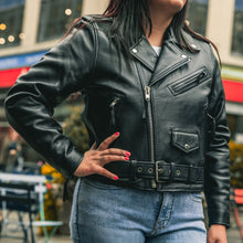 Load image into Gallery viewer, Bikerlicious - Women's Motorcycle Leather Jacket