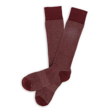 Load image into Gallery viewer, Maroon Birdseye Dress Socks