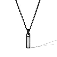 Load image into Gallery viewer, Birthstone Tag Necklace - Stealth