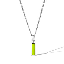 Load image into Gallery viewer, Birthstone Tag Necklace - Silver