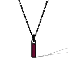 Load image into Gallery viewer, Birthstone Tag Necklace - Stealth