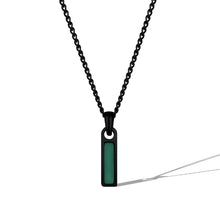 Load image into Gallery viewer, Birthstone Tag Necklace - Stealth